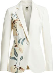 Anne Klein Placed Print Tailored Jacket