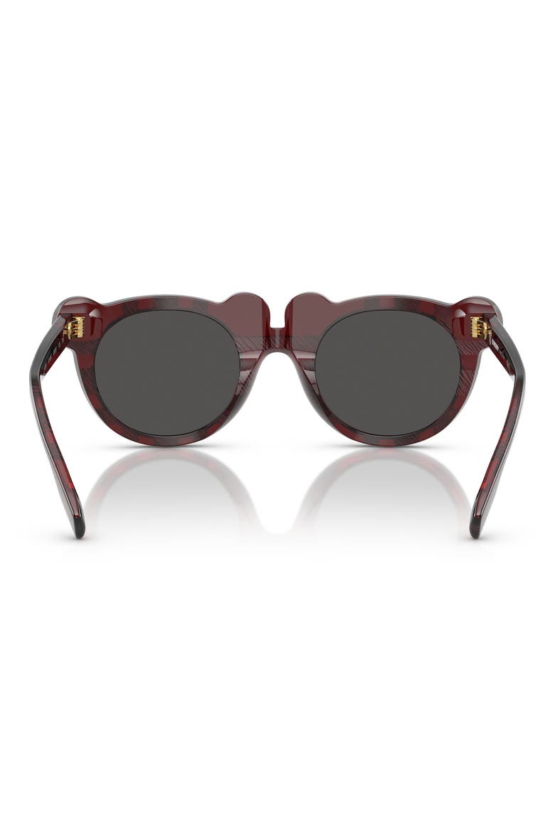 Kids' 43mm Irregular Sunglasses, Alternate, color, CHECK RED / DARK GREY