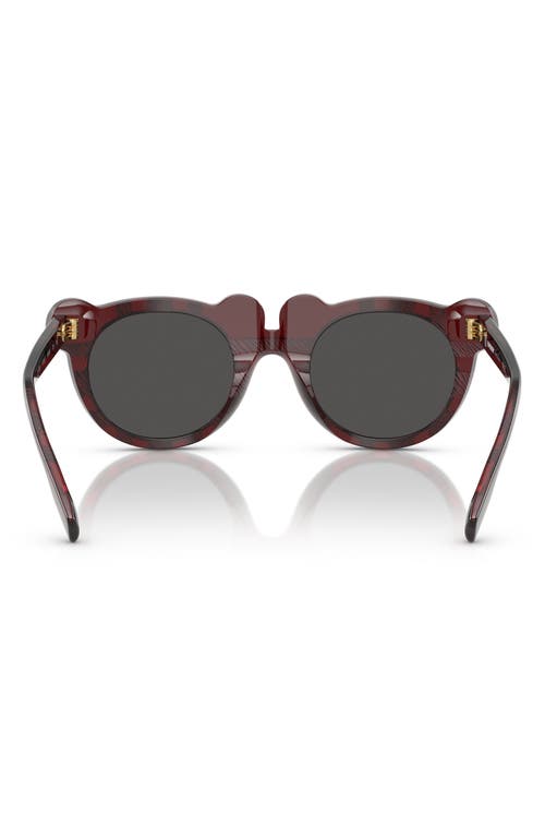 Burberry Kids' 43mm Irregular Sunglasses In Burgundy
