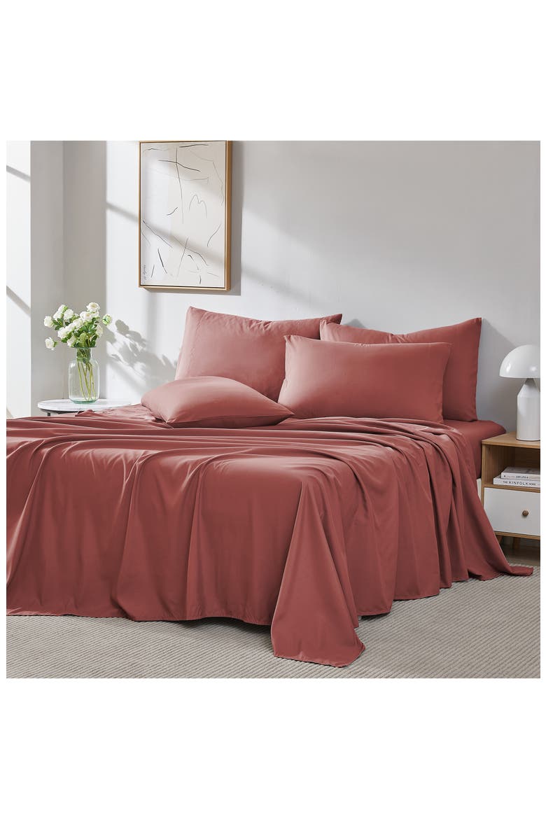 Vilano Springs Extra Deep Pocket Sheet Set, Alternate, color, MARSALA