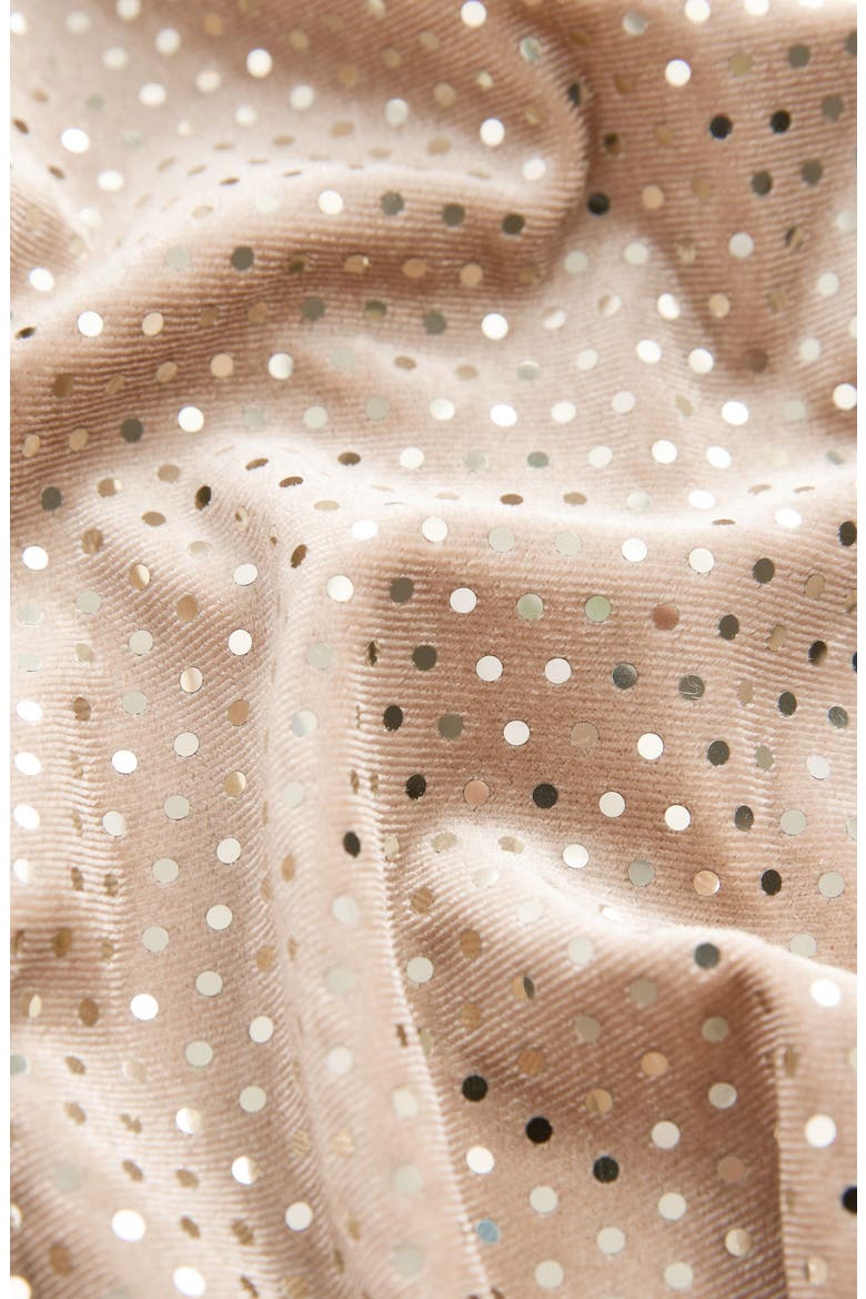 Kids' Metallic Dot Velvet Dress, Alternate, color, YELLOW