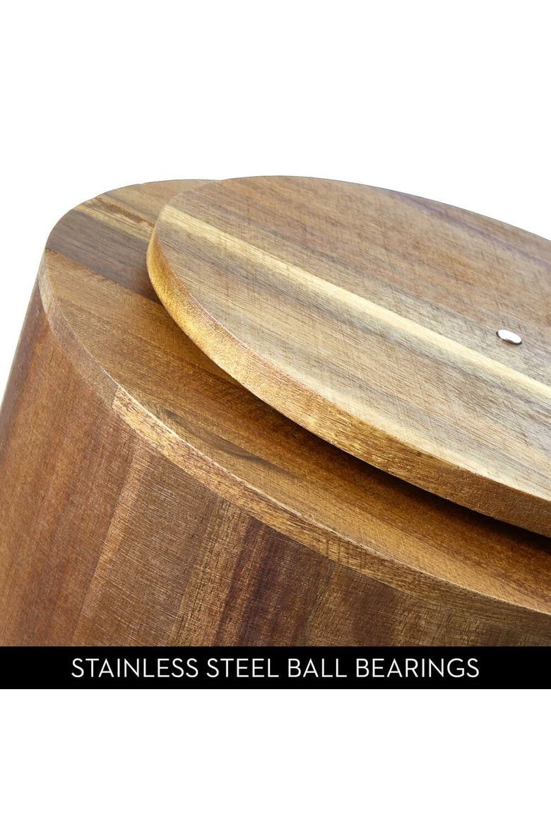 10-Inch Round Acacia Wood Lazy Susan Organizer for Kitchen, Alternate, color, Natural - 1 Pack