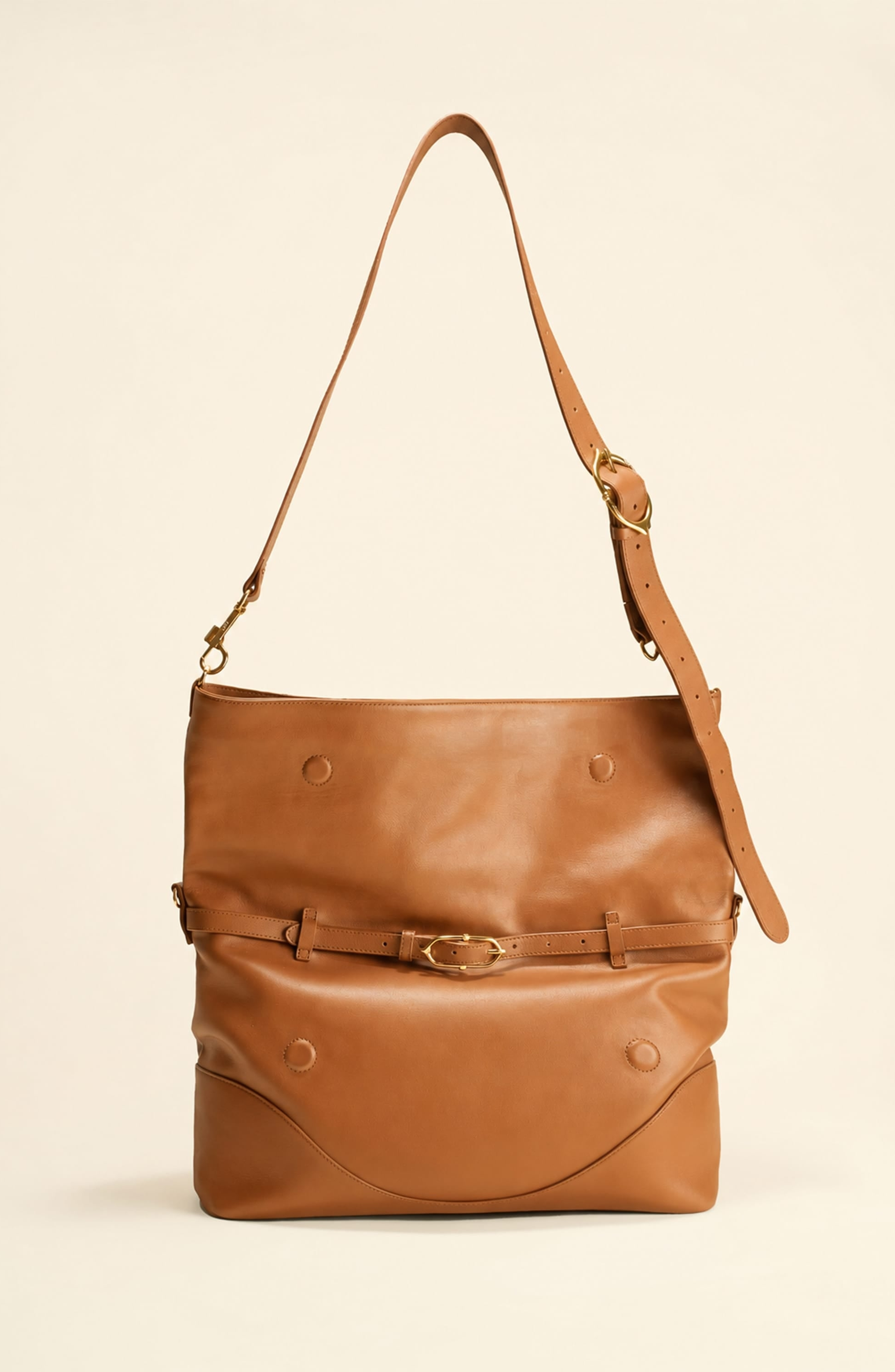 Marina Foldover Bag, Alternate, color, Cognac