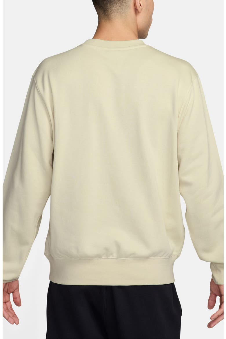 Sportswear Club French Terry Crewneck Sweatshirt, Alternate, color, LIGHT KHAKI/ OBSIDIAN