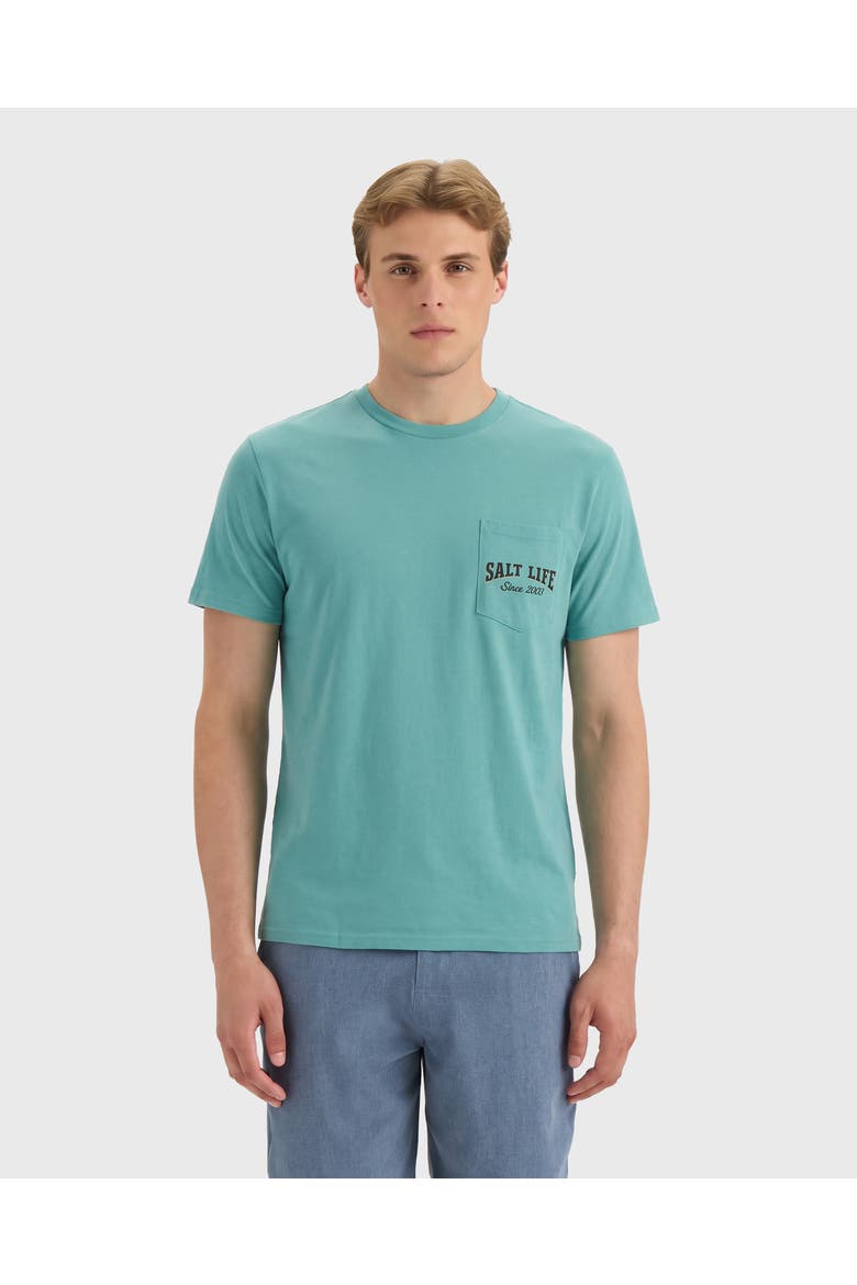 Tipsy Crab Short Sleeve Tee, Main, color, OCEAN SPRAY
