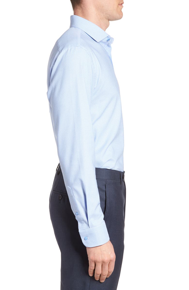 Nordstrom Men's Shop Tech-Smart Trim Fit Stretch Texture Dress Shirt, Alternate, color, 