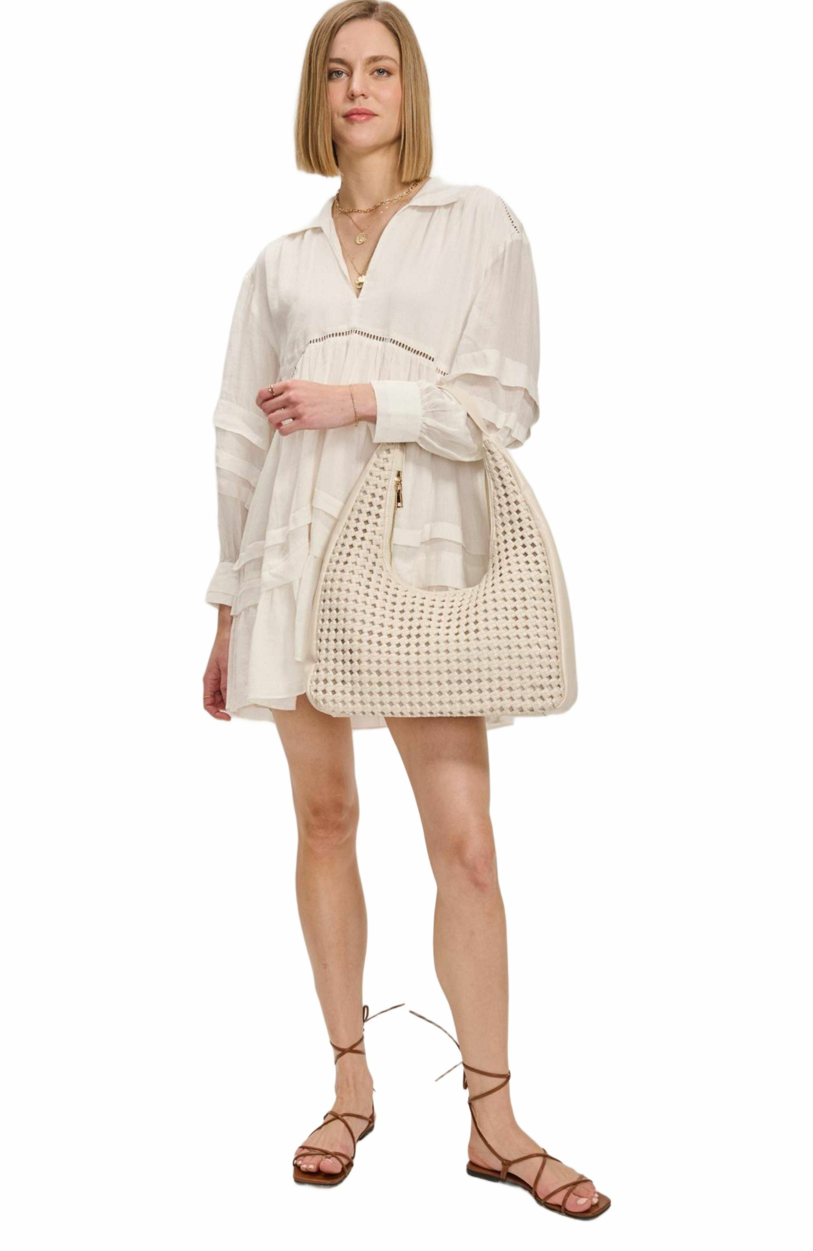 MODA LUXE Renne Hobo, Alternate, color, Oatmilk