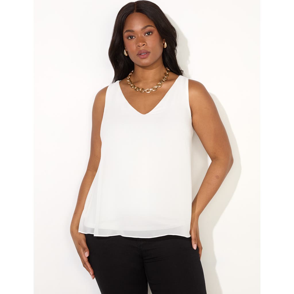 Live Unlimited Chiffon V Neck Swing Vest