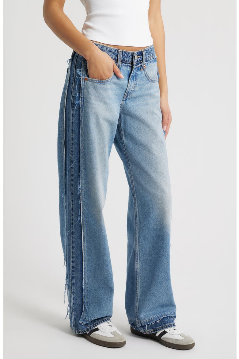 Deconstructed Low Loose Jeans (Women) | Nordstrom