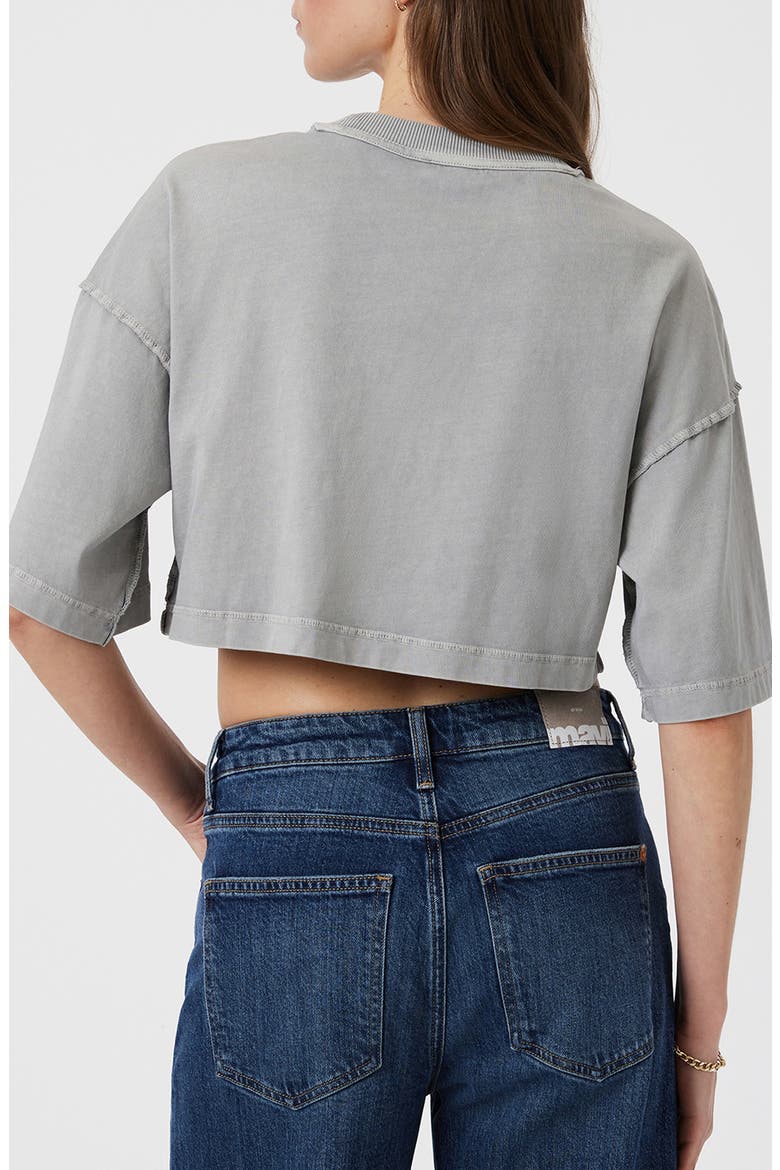 Cotton Crop T-Shirt, Alternate, color, MONUMENT