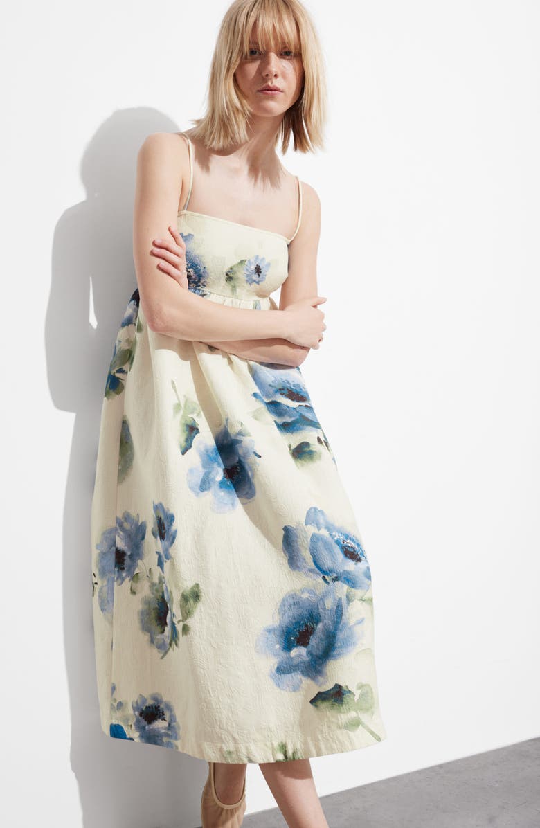 & Other Stories Floral Midi Dress, Alternate, color,