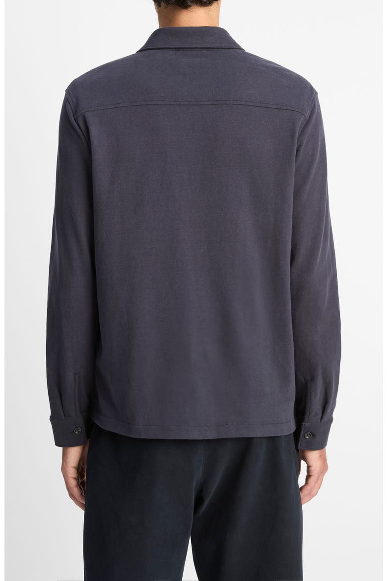 Sueded Jersey Shirt Jacket, Alternate, color, COASTAL BLUE