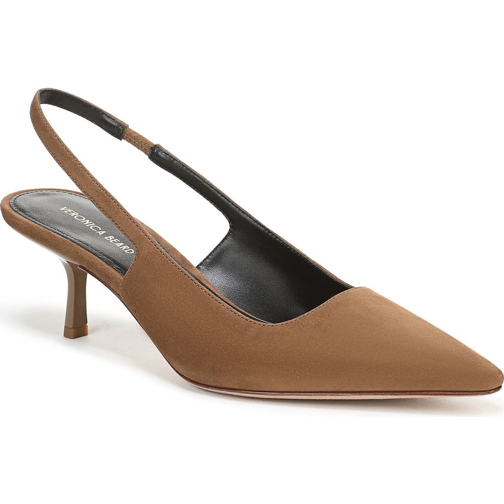 Veronica Beard Cashel Slingback Pointed Toe Pump In Brown
