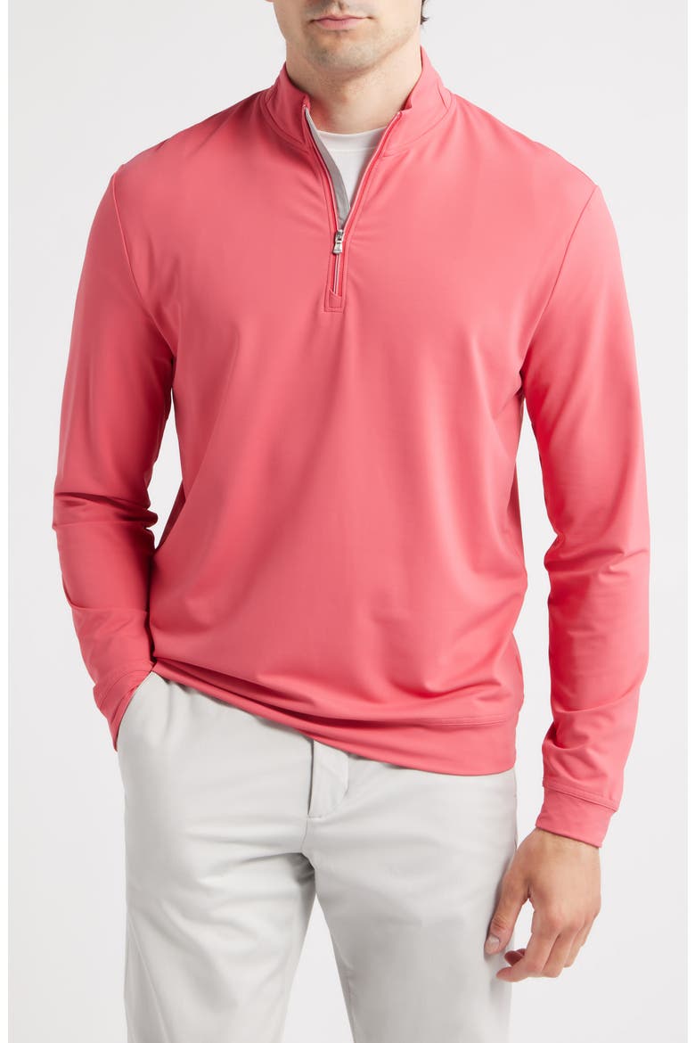 Motion Performance Quarter Zip Pullover, Main, color, LOBSTER