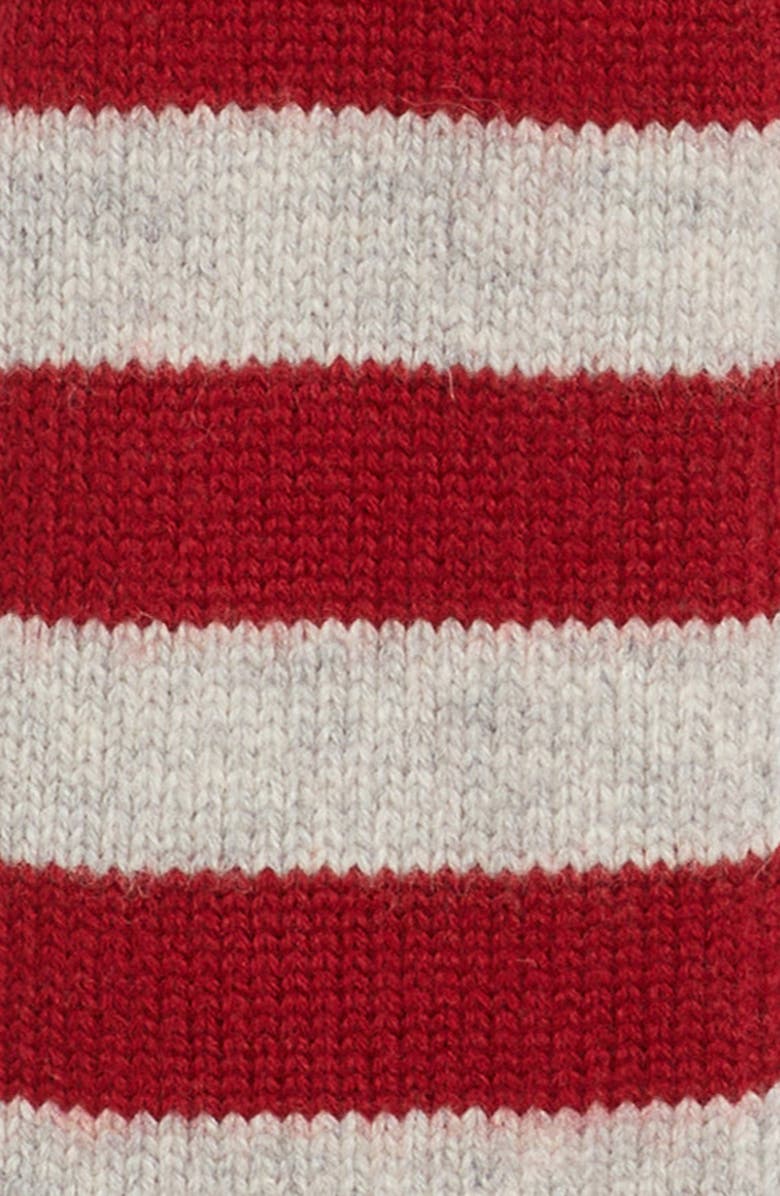 Damson Madder Stripe Skinny Wool Scarf, Alternate, color, Red Multi