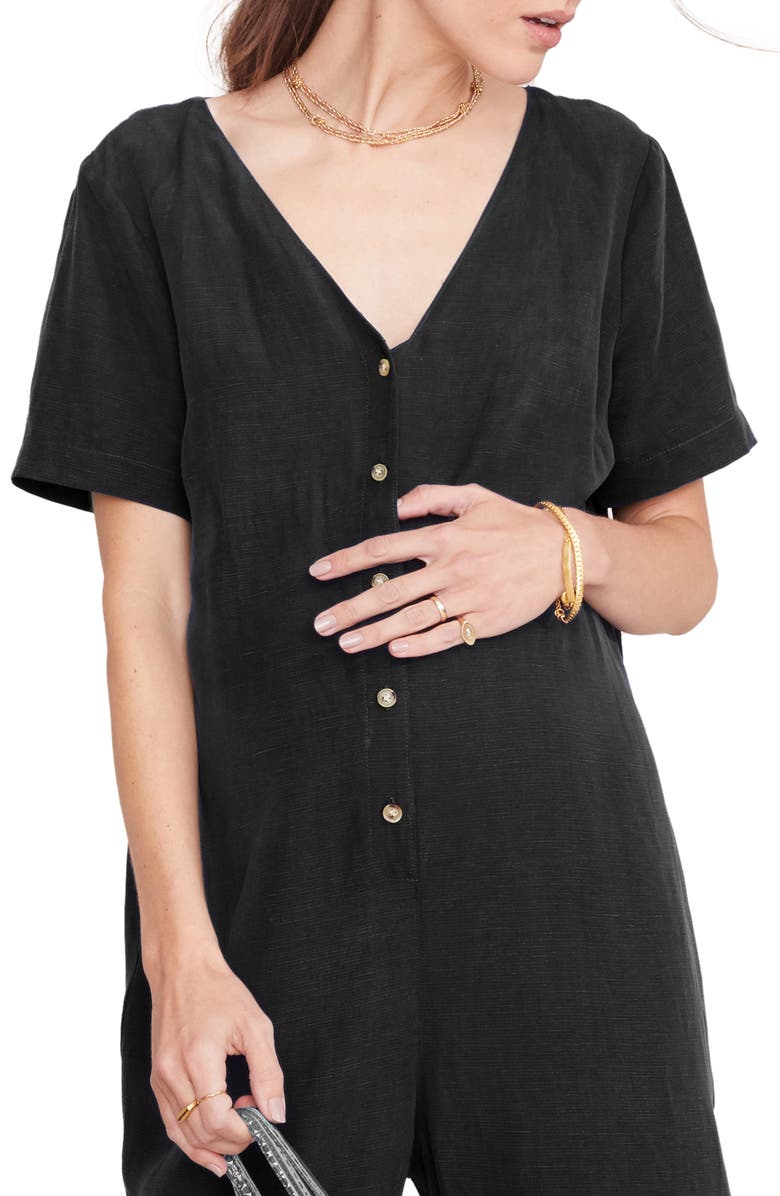 HATCH The Noelle Maternity Nursing Friendly Jumpsuit, Alternate, color, 