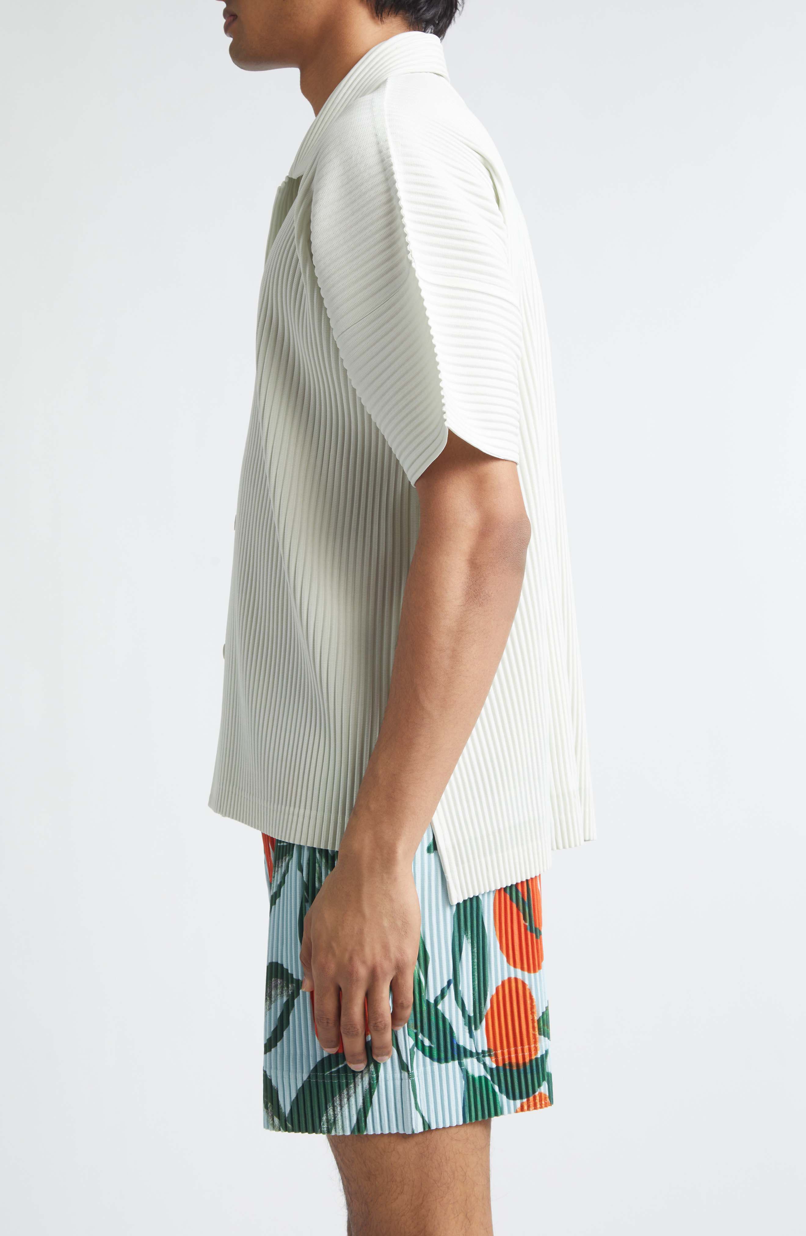 Homme Plissé Issey Miyake Monthly Colors May Pleated Camp Shirt
