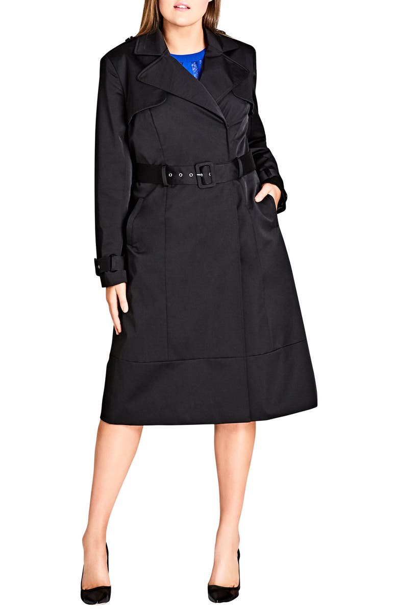 City Chic Classic Trench Coat, Alternate, color,