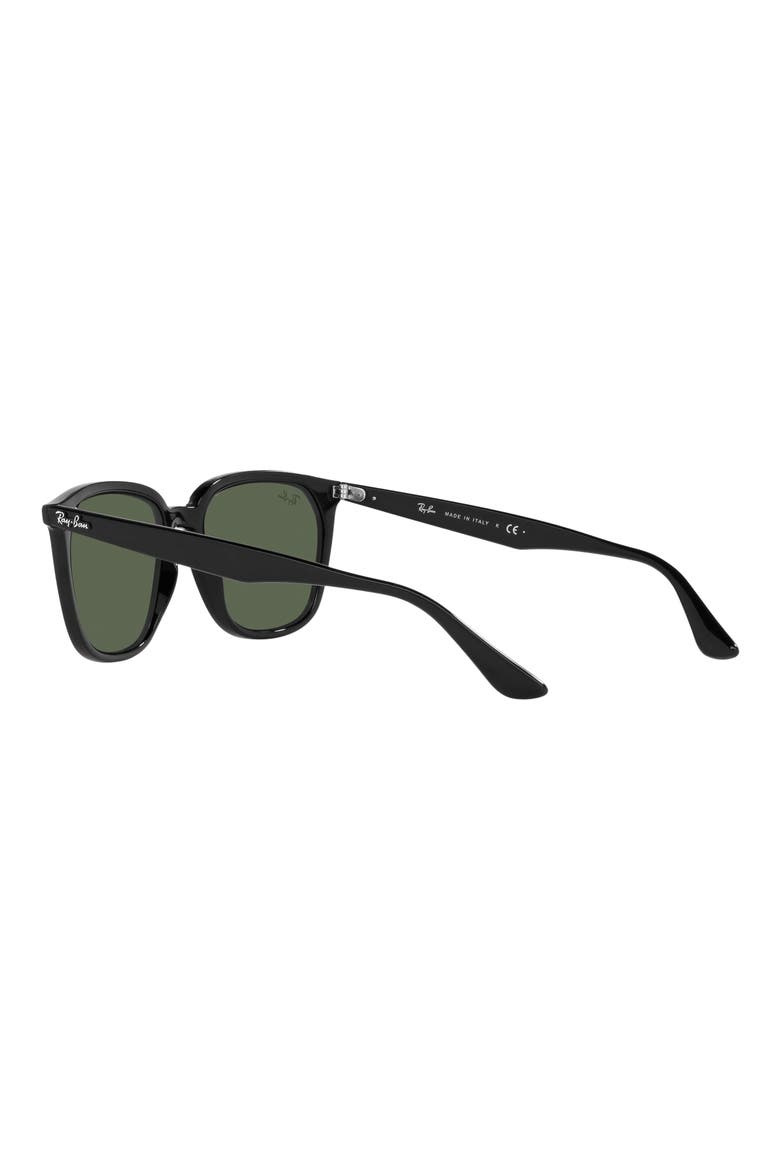 55mm Round Sunglasses, Alternate, color, BLACK/ DARK GREEN