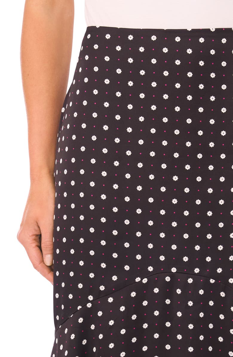 CeCe Flower Print Ruffle Hem Skirt, Alternate, color, 