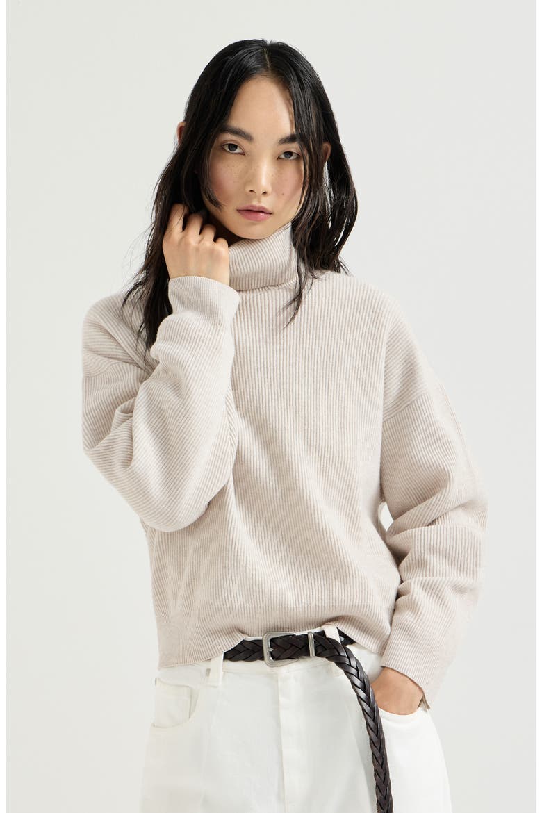 Wool, cashmere and silk sweater, Main, color, Cool Beige