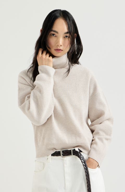 Wool, cashmere and silk sweater
