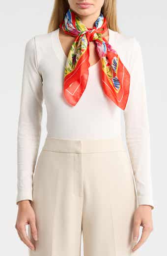 Painted Tulips Silk Square Scarf