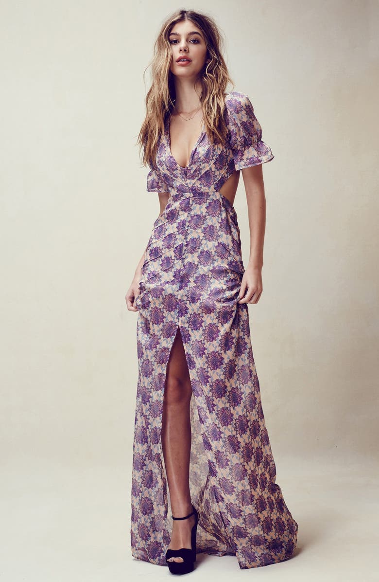 For Love & Lemons x Nordstrom 'Clover' Maxi Dress, Alternate, color,