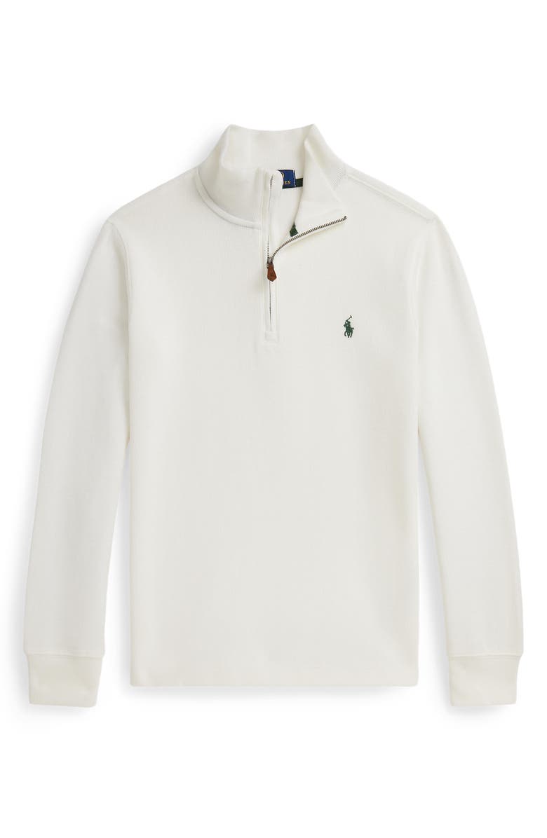 Polo Ralph Lauren Kids' Estate Cotton Quarter Zip Pullover, Main, color, White