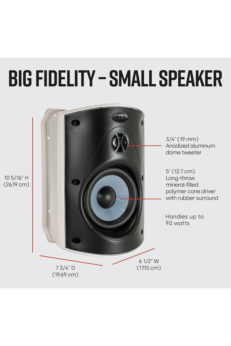 Atrium 5 All-Weather Outdoor Loudspeakers - Pair, Alternate, color, White