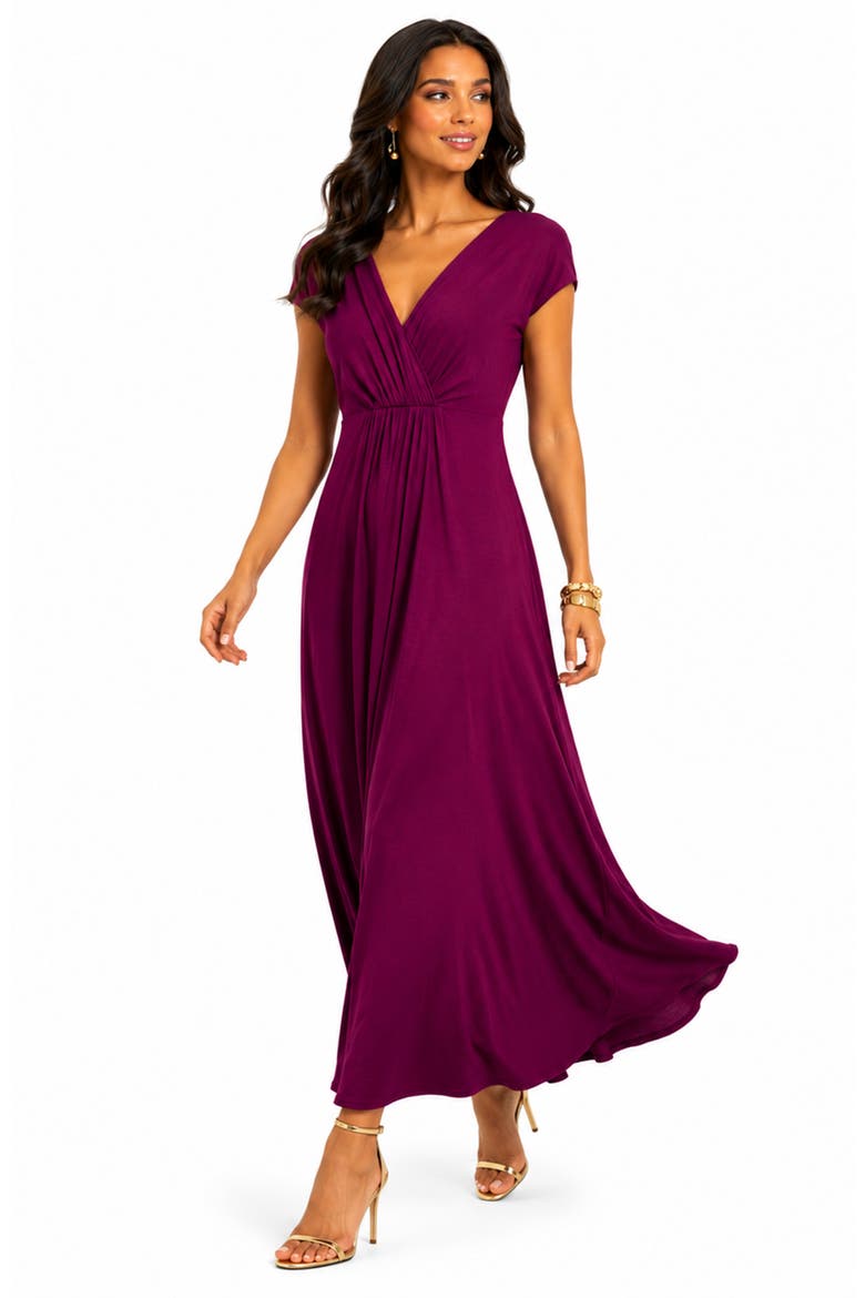 Sophia Maxi Dress, Alternate, color, Plum Wine