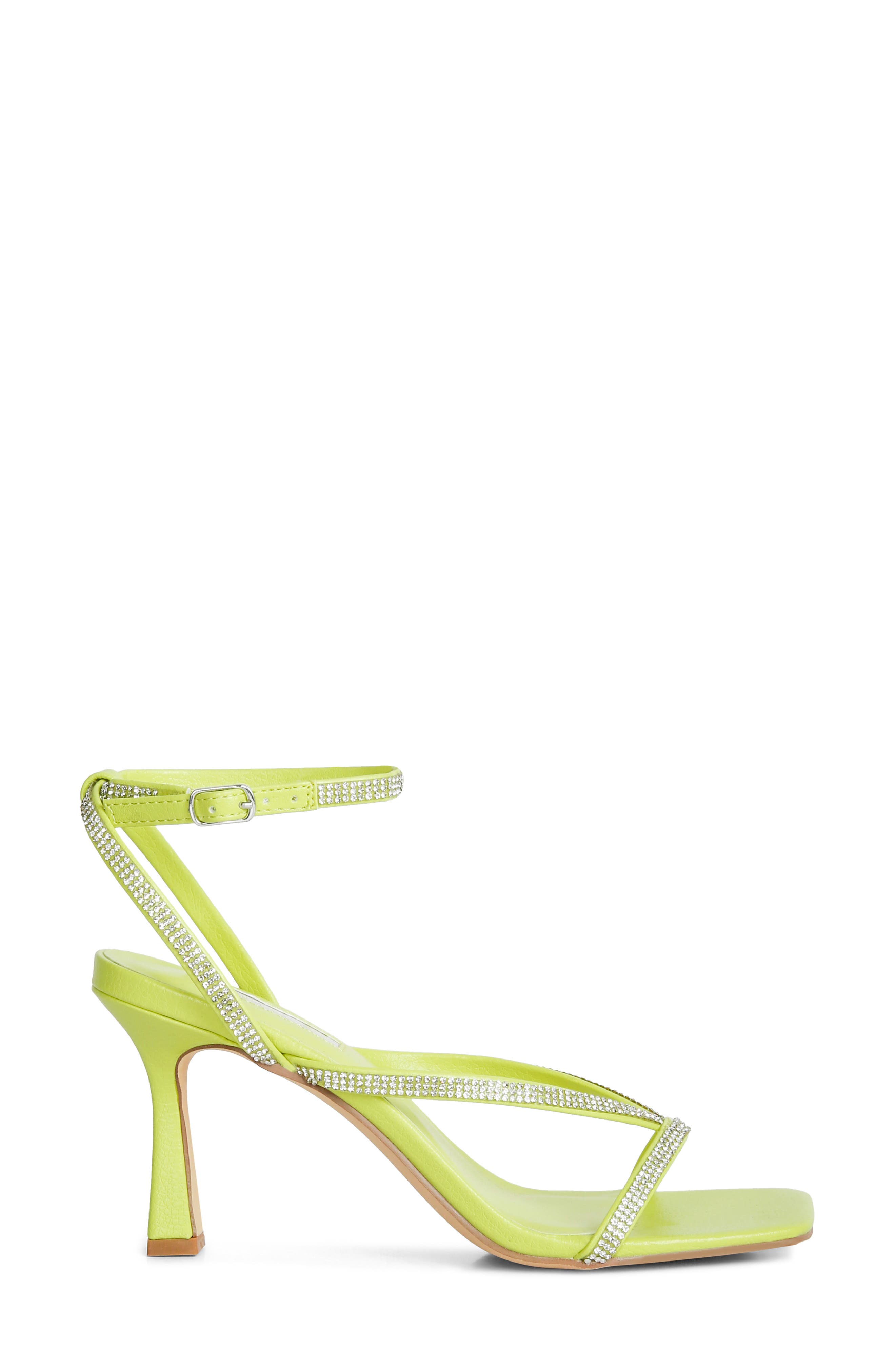LONDON RAG Crush It Diamante Mid Heel Sandal, Alternate, color, Lime