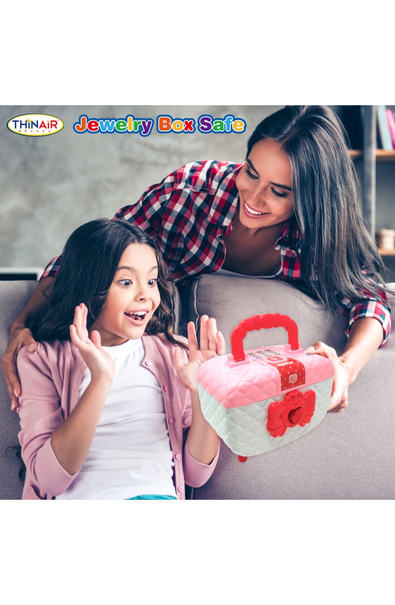 Playful Minds Jewelry Box Safe Light & Sound, Pin & Fingerprint Scanner, Alternate, color, Multicolored