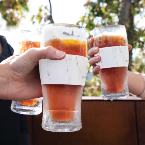 Host Beer Freeze Cooling Cup Set Of 2 In Marble