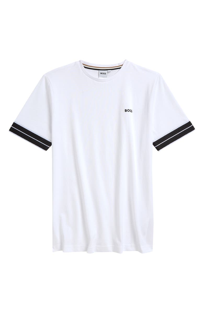 BOSS Kidswear Kids' Contrast Trim Cotton T-Shirt, Main, color, 