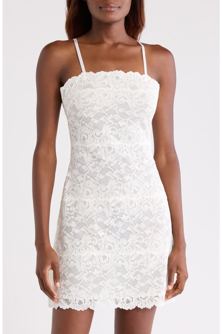 Peony Lace Chemise, Main, color, WARM WHITE