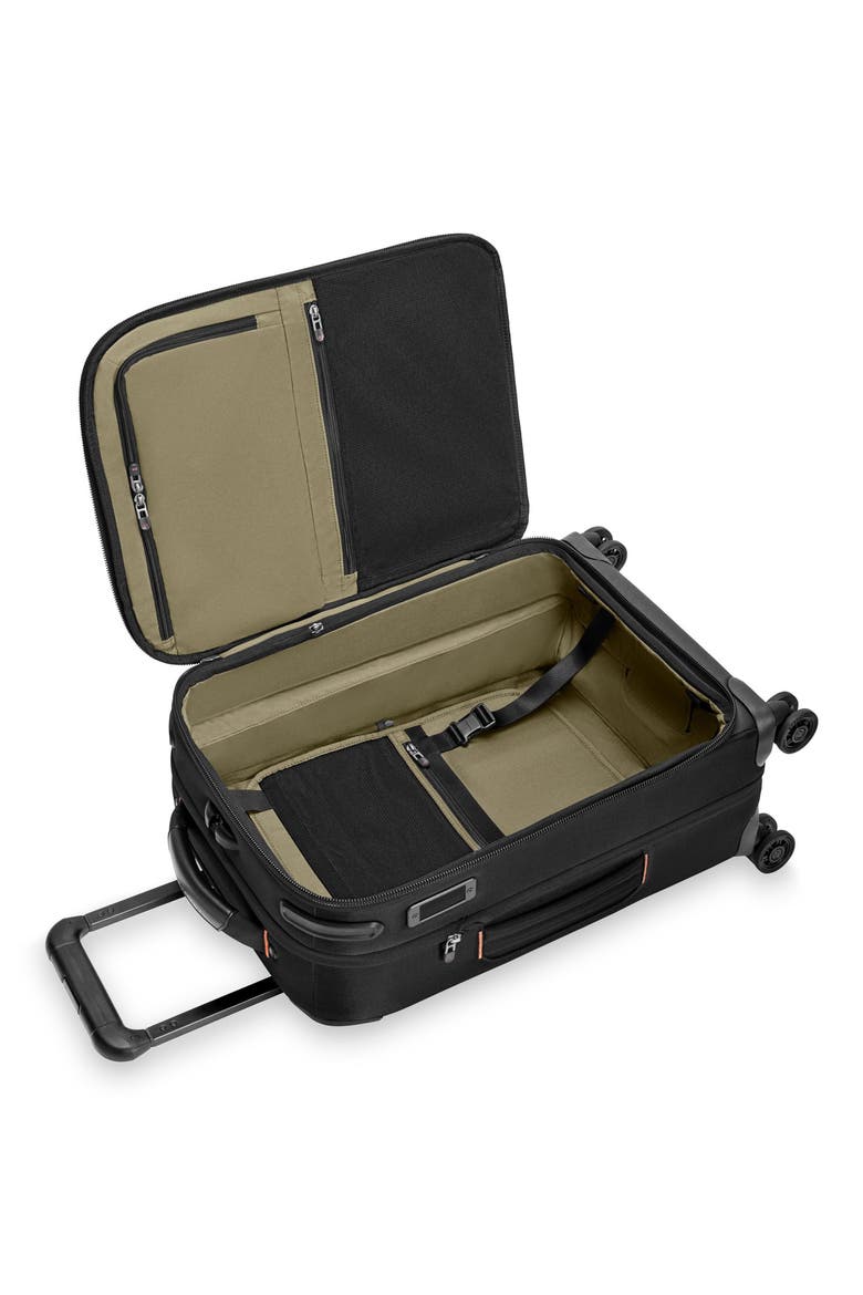 ZDX Global 21-Inch Expandable Carry-On Spinner Suitcase, Alternate, color, BLACK
