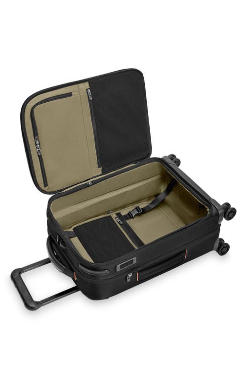 Briggs & Riley Zdx Global 21-inch Expandable Carry-on Spinner Suitcase In Black