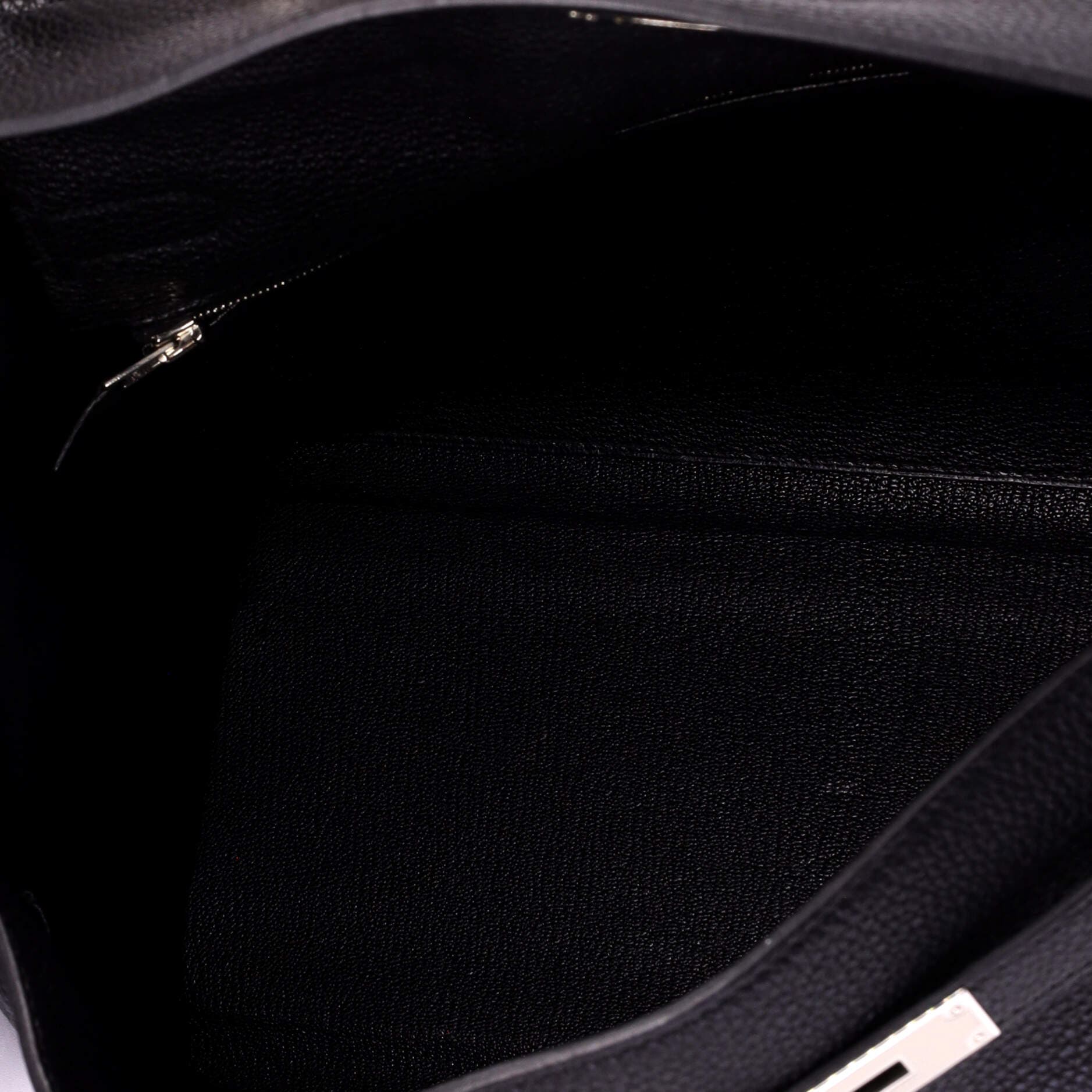 Pre-Owned Hermes Kelly Handbag Black Togo with Palladium Hardware 35, Alternate, color, Noir