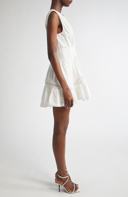 Ramy Brook Eloisa Crochet Detail Sleeveless Cotton Minidress In White