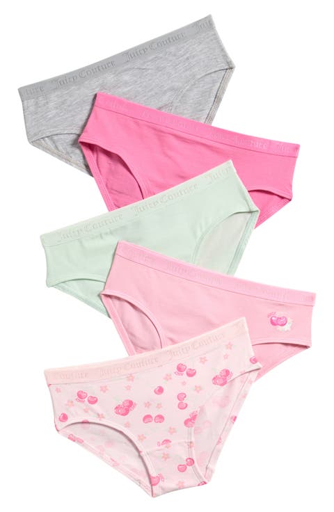 Kids' 5-Pack Assorted Stretch Cotton Bikini Briefs