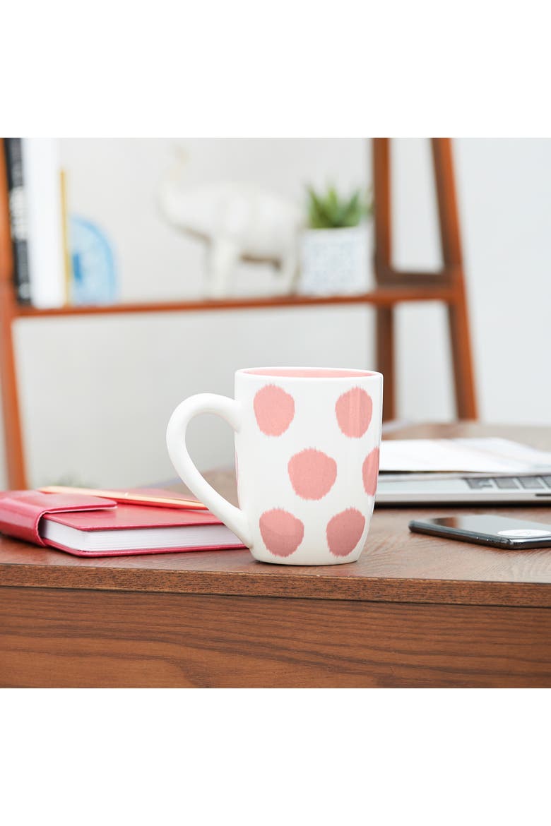 Hibiscus Dot Mug, Set of 2 20 oz, Alternate, color, Pink