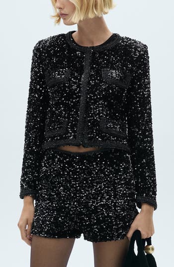MANGO Turner Sequin Jacket Nordstromrack