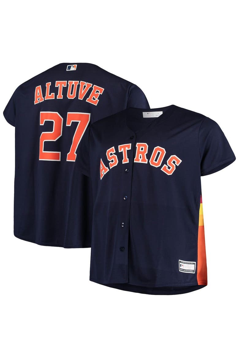 Men's Majestic Jose Altuve Navy Houston Astros Big & Tall Replica Player Jersey, Main, color, Navy