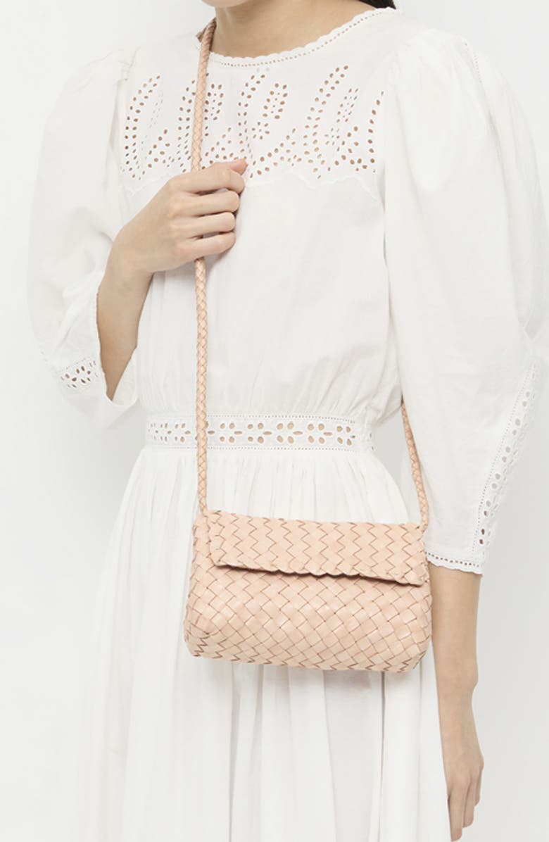 Loeffler Randall Vinnie Woven Leather Crossbody Bag, Alternate, color, Desert Sand