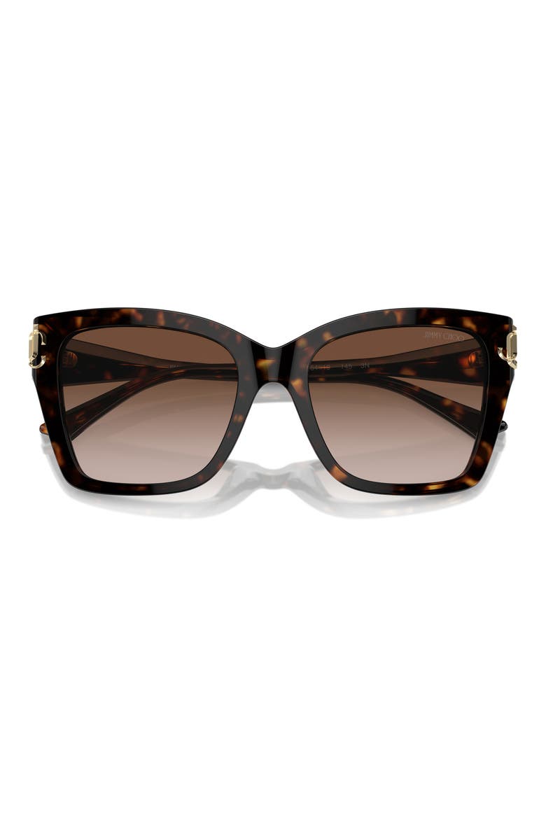 JC5012F 54mm Gradient Square Sunglasses, Alternate, color, HAVANA / GRADIENT BROWN
