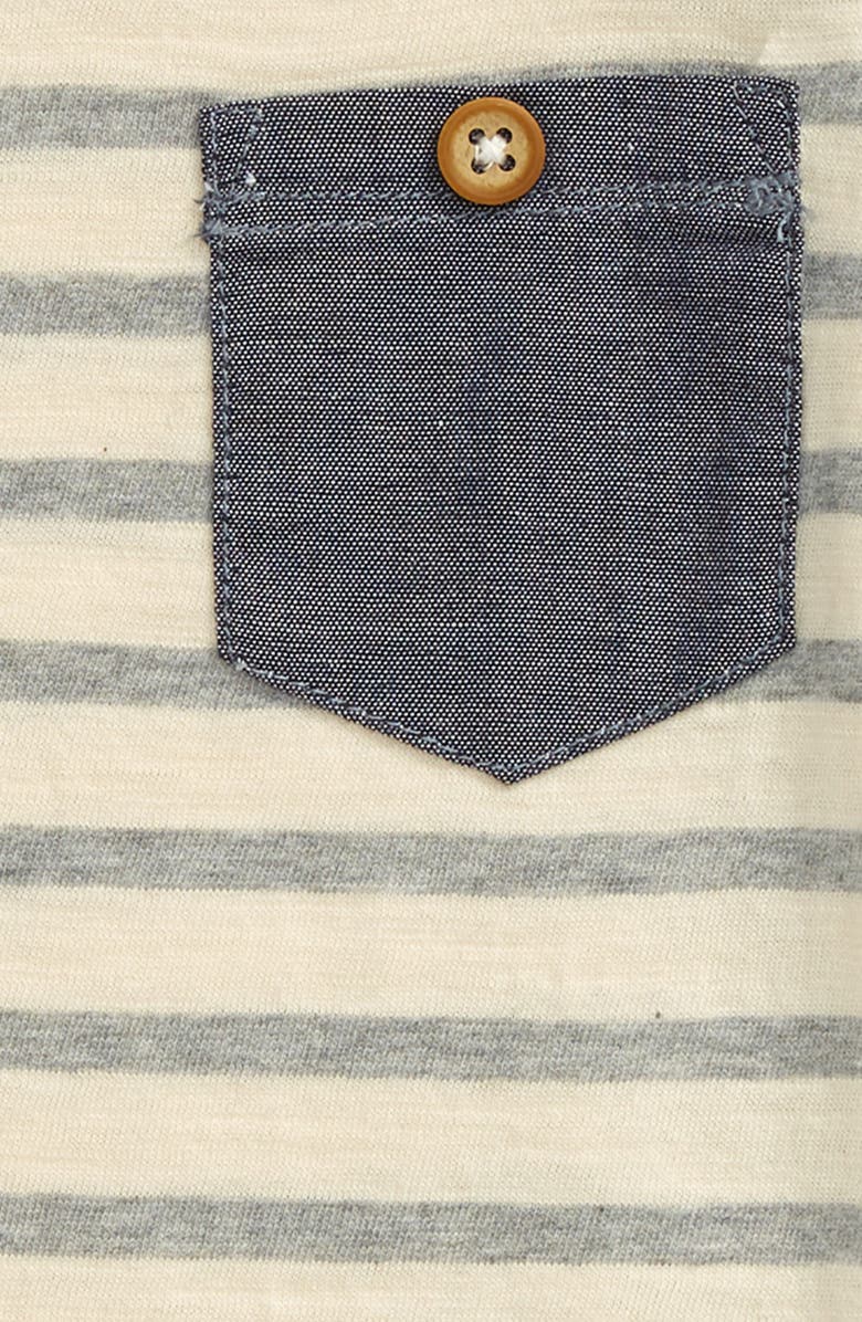 Tucker + Tate Chambray Pocket Romper, Alternate, color, 