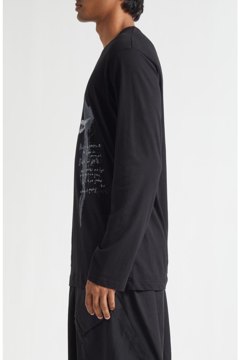 Long Sleeve Graphic T-Shirt, Alternate, color, BLACK