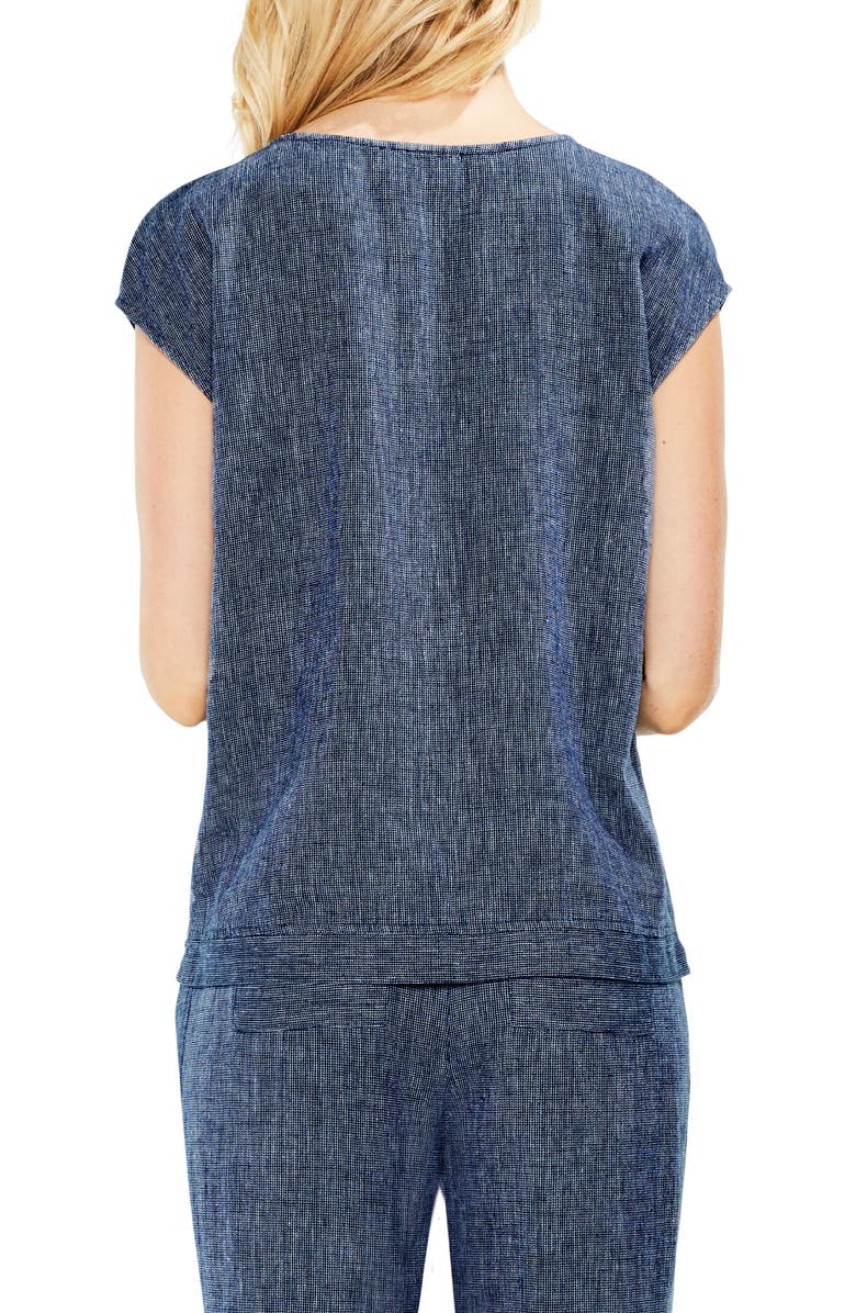 Two by Vince Camuto Drop Shoulder Linen Top, Alternate, color,