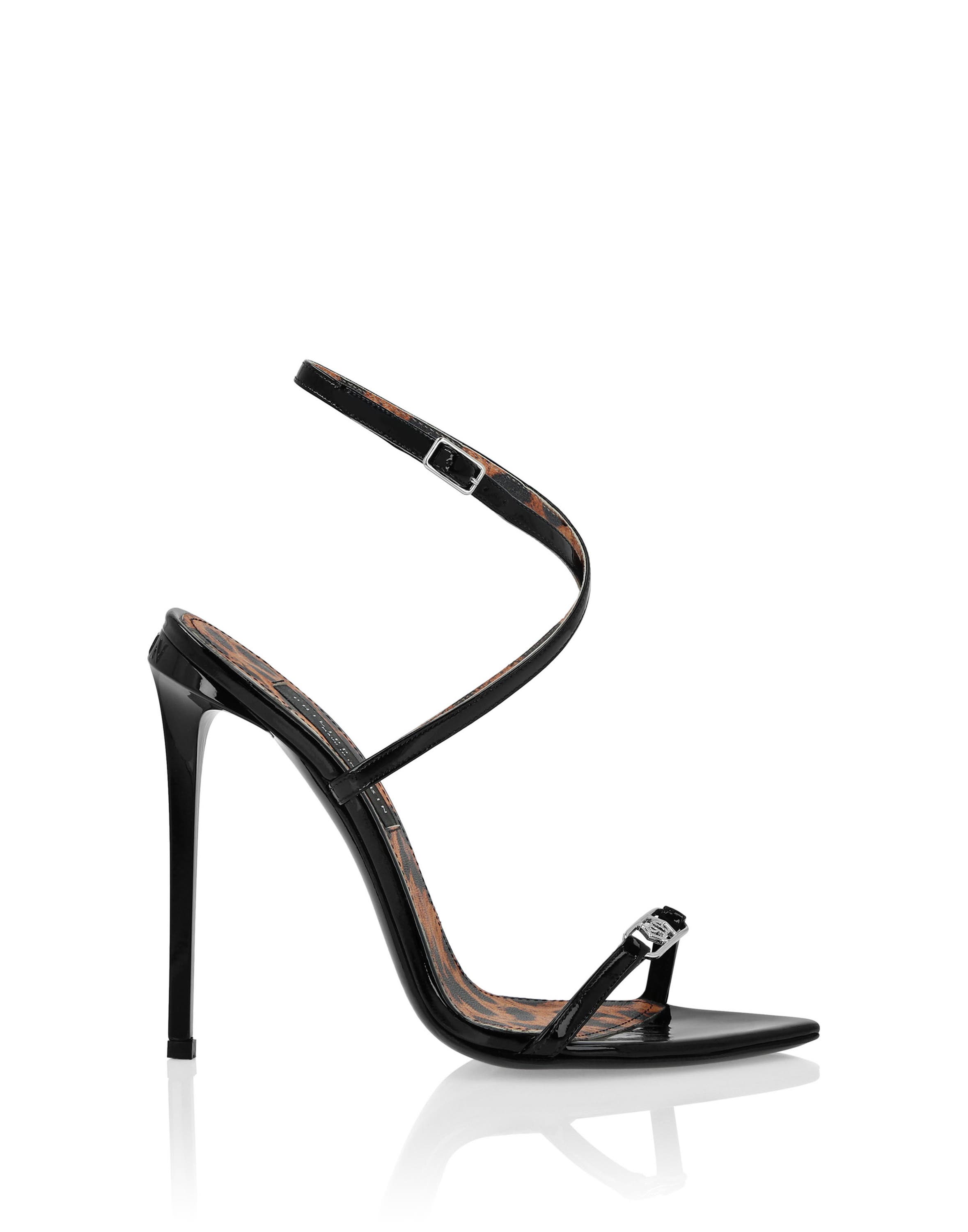 Leather Sandals High Heels Women, Alternate, color, black